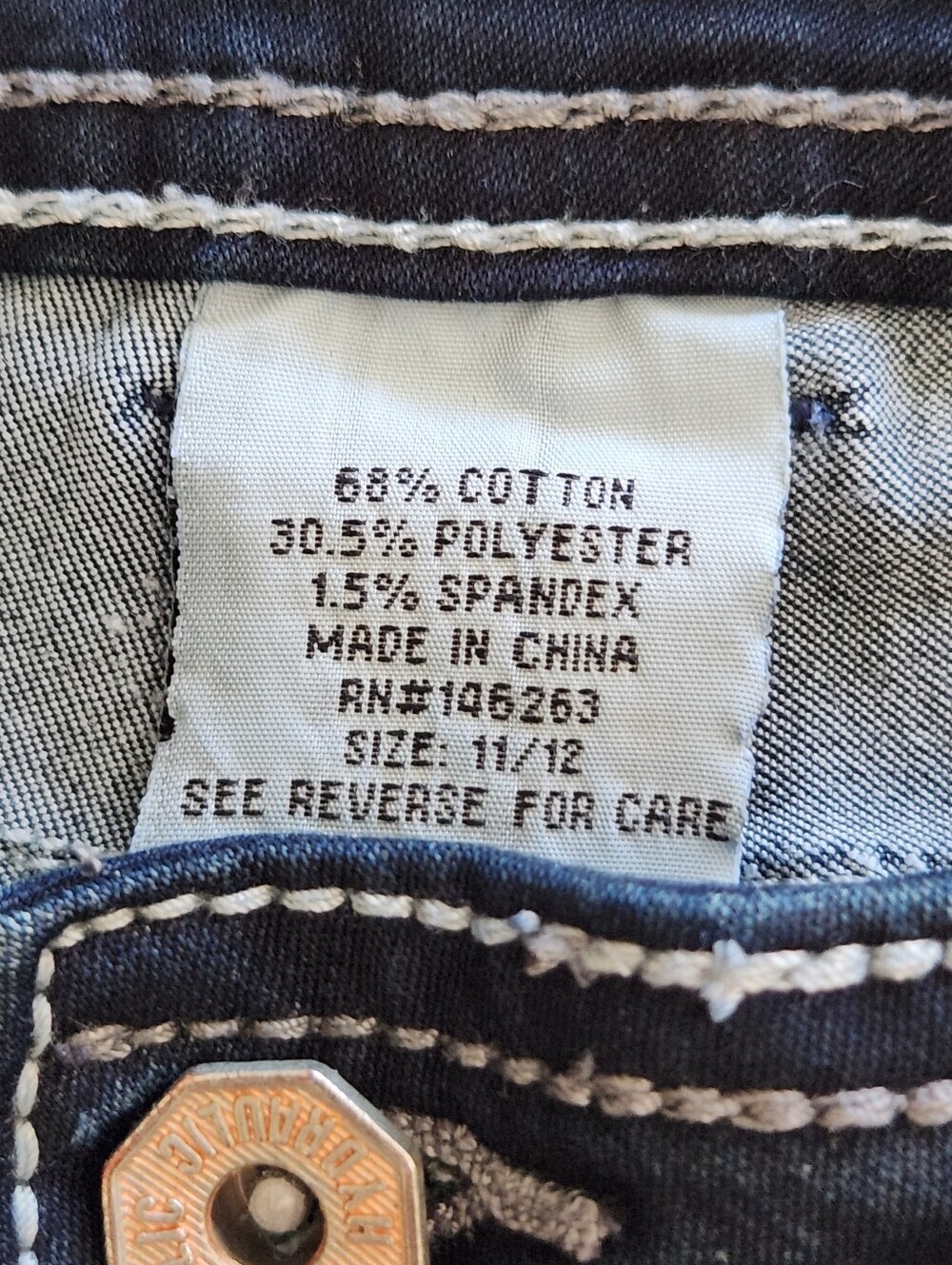 Hydraulic Dark Wash Denim Women’s Shorts - Blue Size 11/12 - Picture 7 of 7